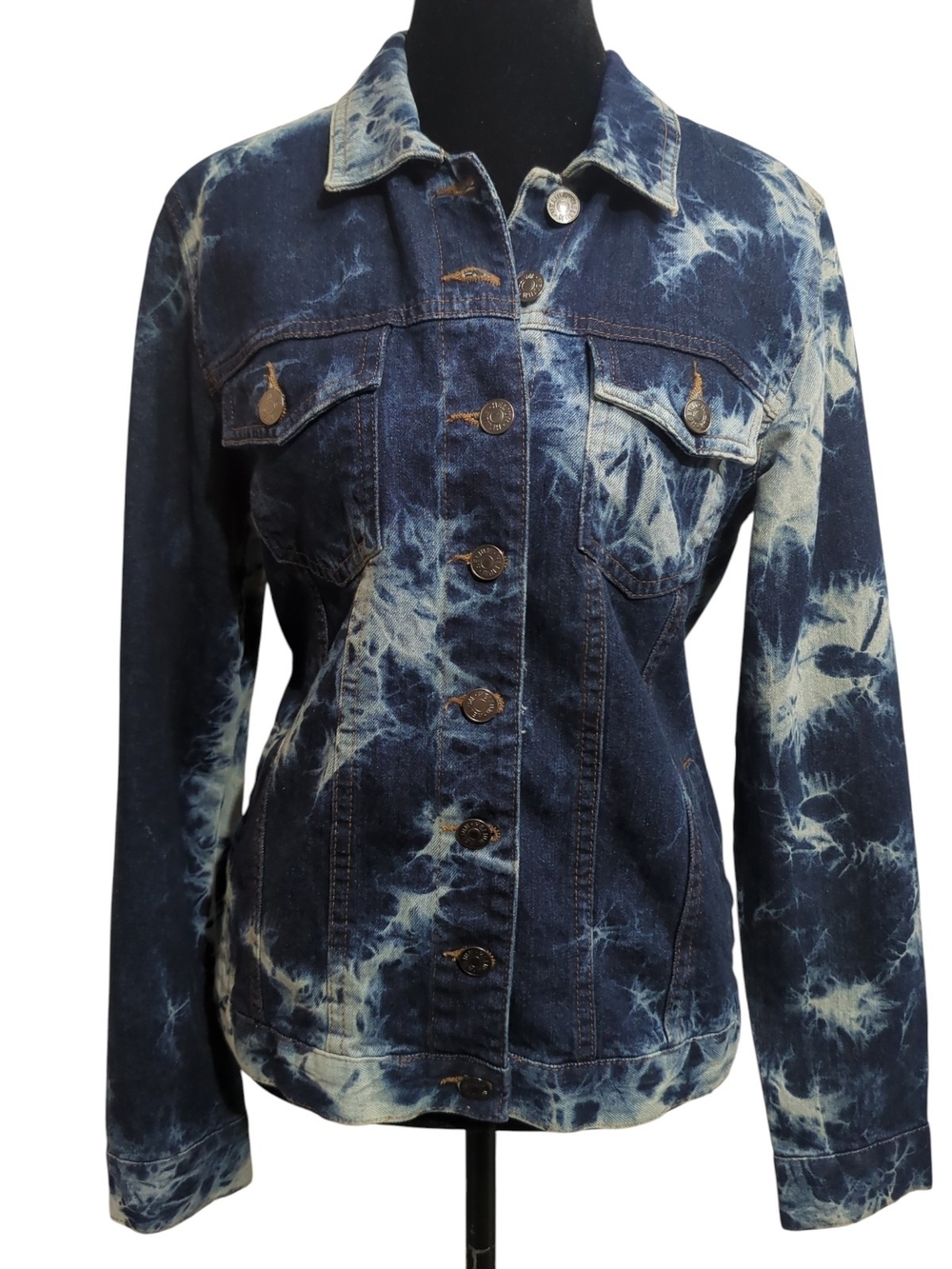 Helium London Small Acid Wash Denim Jacket  Y2K Utility Indie Sleaze Streetwear